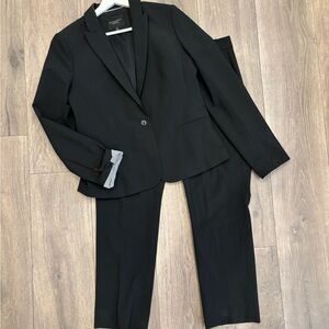 Banana Republic Woman’s Black Wool Blend Blazer Suit Ryan Pant 8 Petite